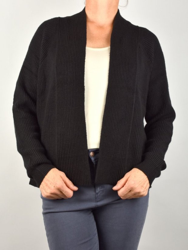 Krátký dámský kardigan PELIN Black - Velikost: EU52