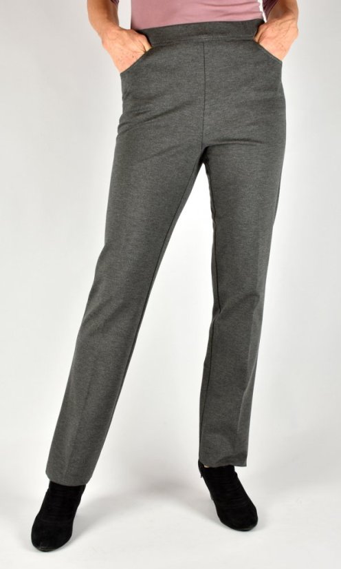 Jeggings GERDA - šedý úplet L36 - Velikost: EU38
