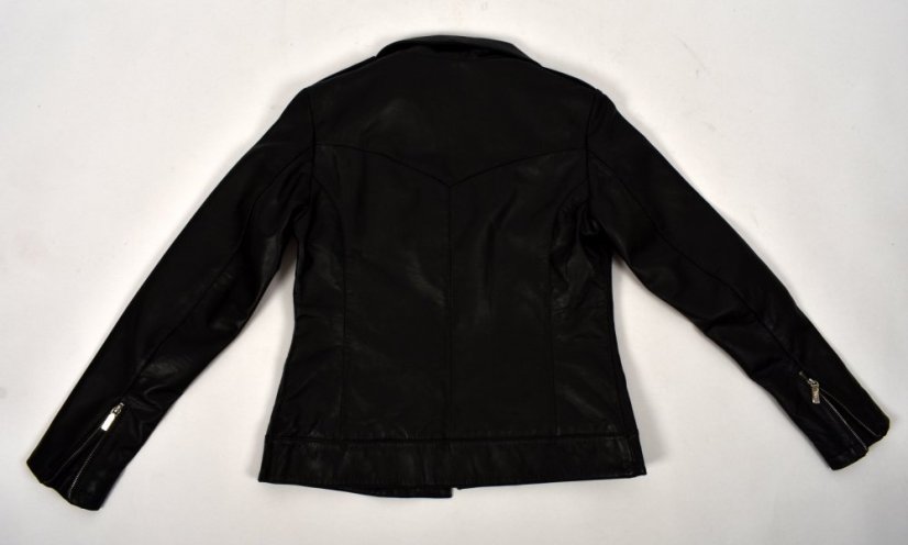 KŘIVÁK AURELIE kožená bunda na zip - černá - Velikost: L