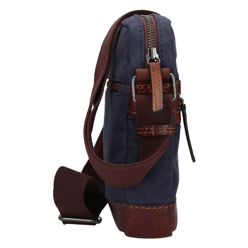 CROSS BODY dámská kombinovaná modrá a hnědá LA22409