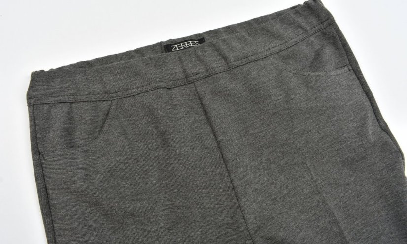 Jeggings GERDA - šedý úplet L36 - Velikost: EU38