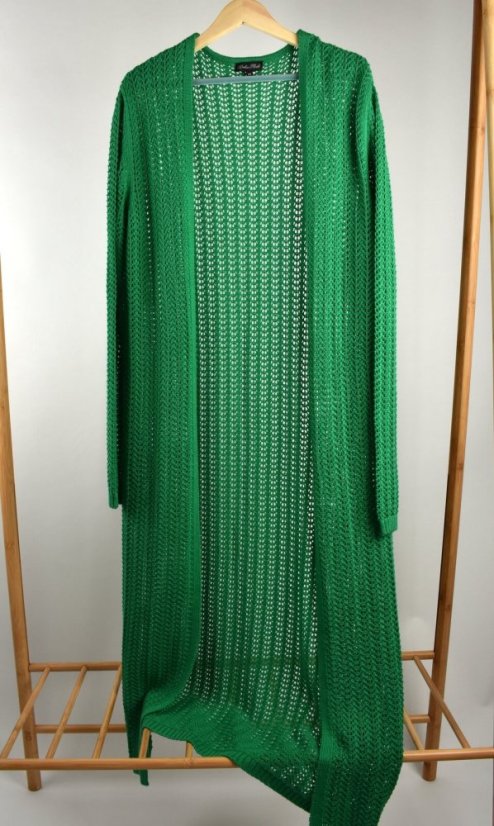 Dlouhý pletený cardigan TOSCA - zelený