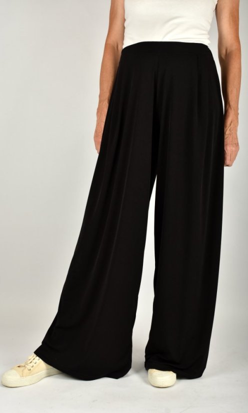 Široké letní kalhoty KELLY L34 - černé