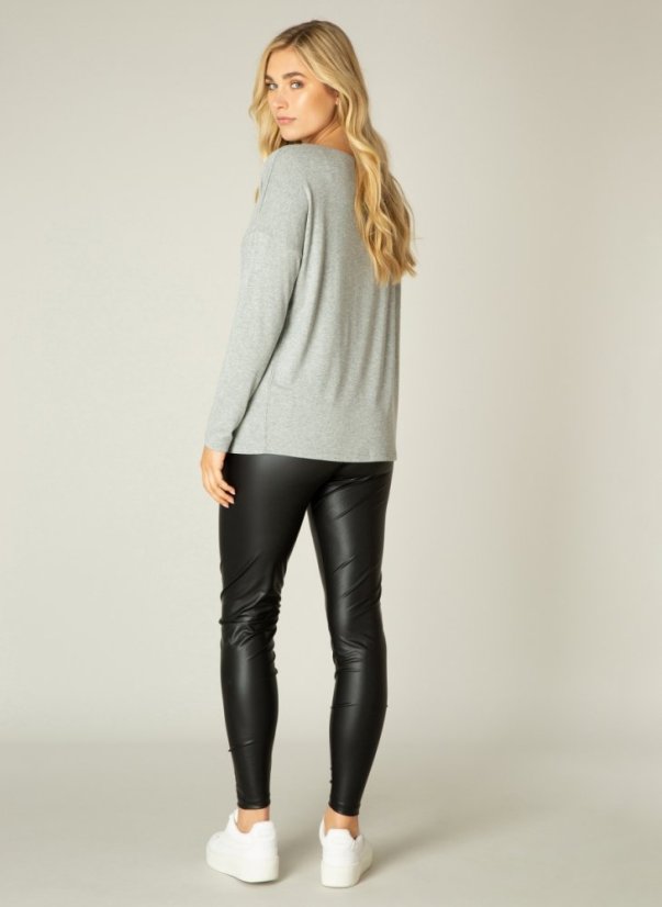 Dámské triko YESSI s dlouhým rukávem - šedé