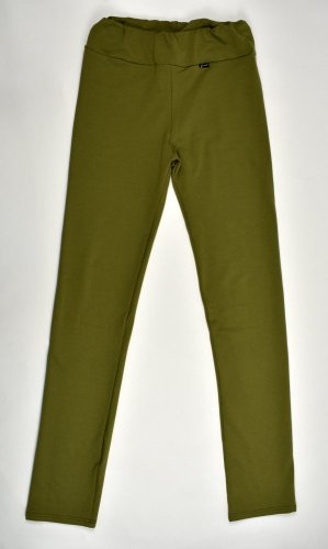 Legíny ZITA se širokým pasem a rovnými nohavicemi L36 - zelené