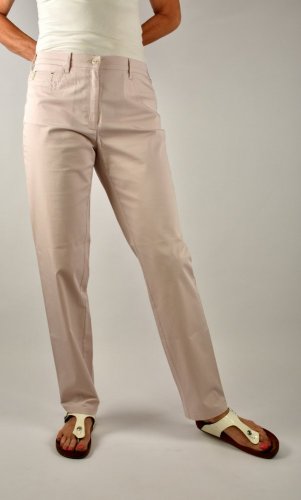 GRETA lehké plátěné kalhoty - béžové L34