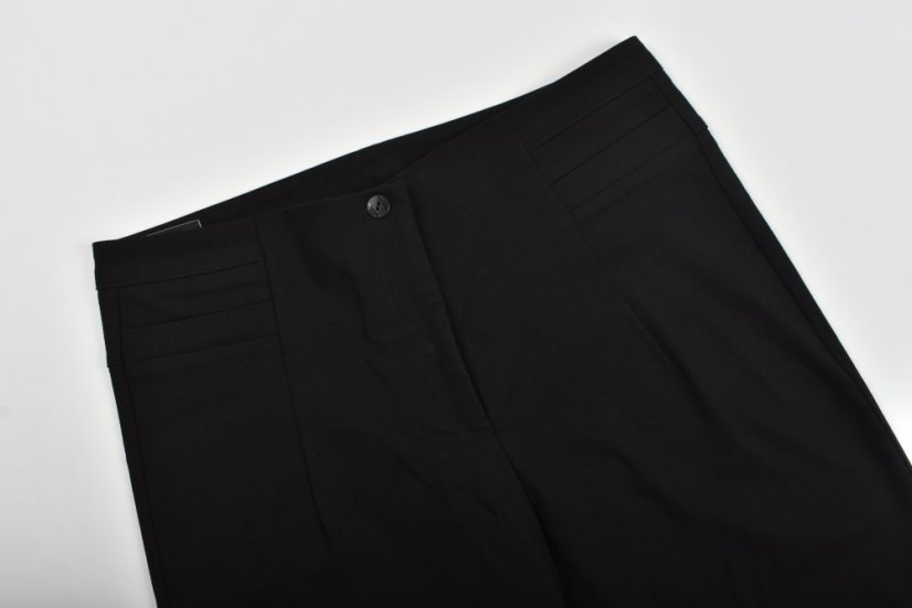 Dámské kalhoty UOMO  19750 slim fit - černé L34 - Velikost: EU48