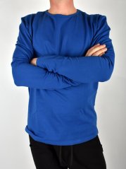 Pyžamové nebo domácí triko s dlouhým rukávem KAMIL - modré