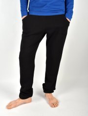 VÍTEK pánské teplé úzké tepláky s kapsami - černé L36