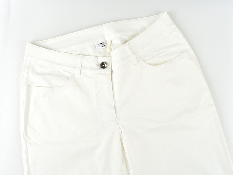 Lehké plátěné kalhoty D112261BIL34 - WHITE - Velikost: EU40