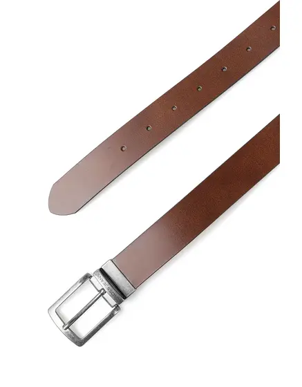 Pánský oboustranný kožený pásek 0446K-025 - hnědý/černý - Délka: 100