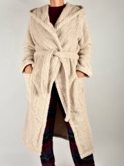 Župan ATHENA s kapucí - oříšková