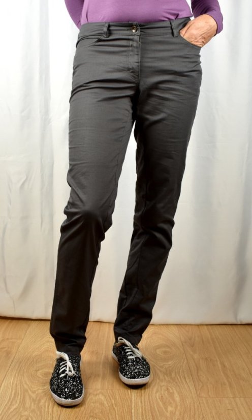 Lehké plátěné kalhoty D112261SEL36 - GREY - Velikost: EU50