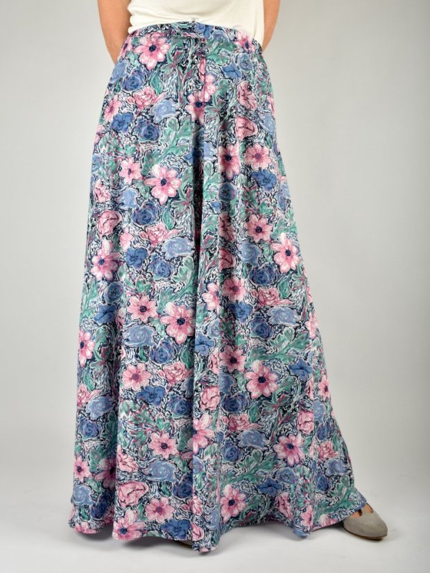 Letní maxi sukně ULRIKE - malované květy