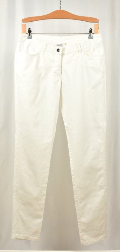 Lehké plátěné kalhoty D112261BIL34 - WHITE - Velikost: EU40