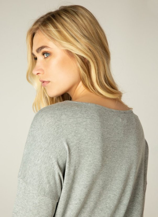 Dámské triko YESSI s dlouhým rukávem - šedé