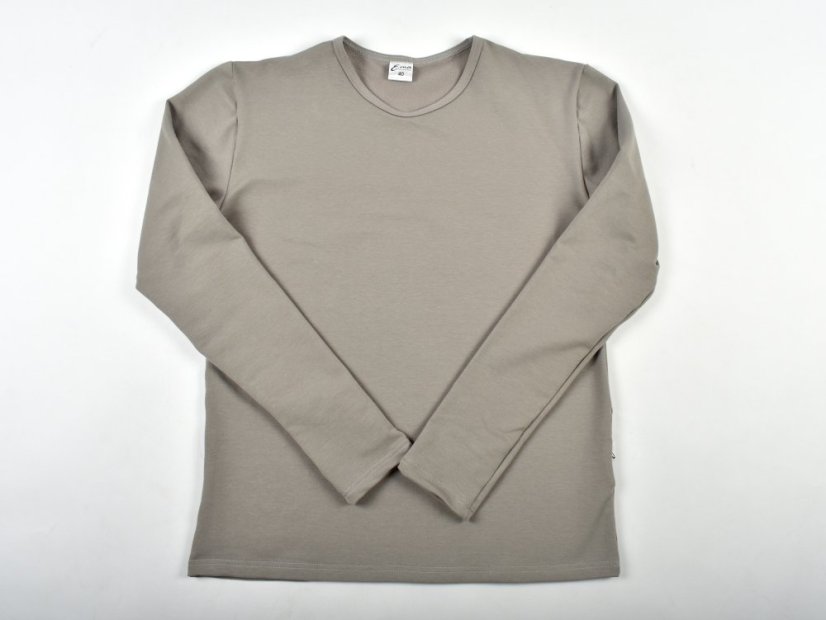 Pyžamové nebo domácí triko s dlouhým rukávem KAMIL - šedé