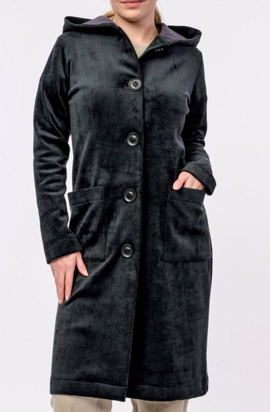 Dámský kabát DAGMARA - s kapucí - Velikost: XL