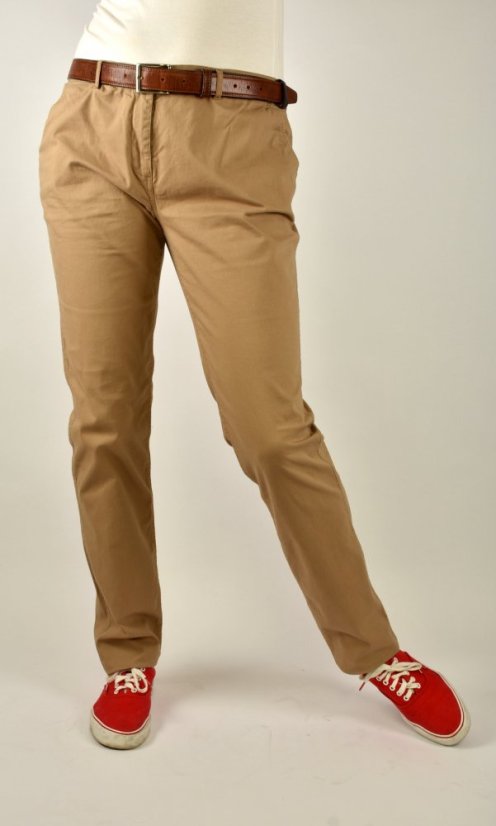 Dámské Chino kalhoty HOUSTON Slim Fit L36 - béžové - Velikost: EU52