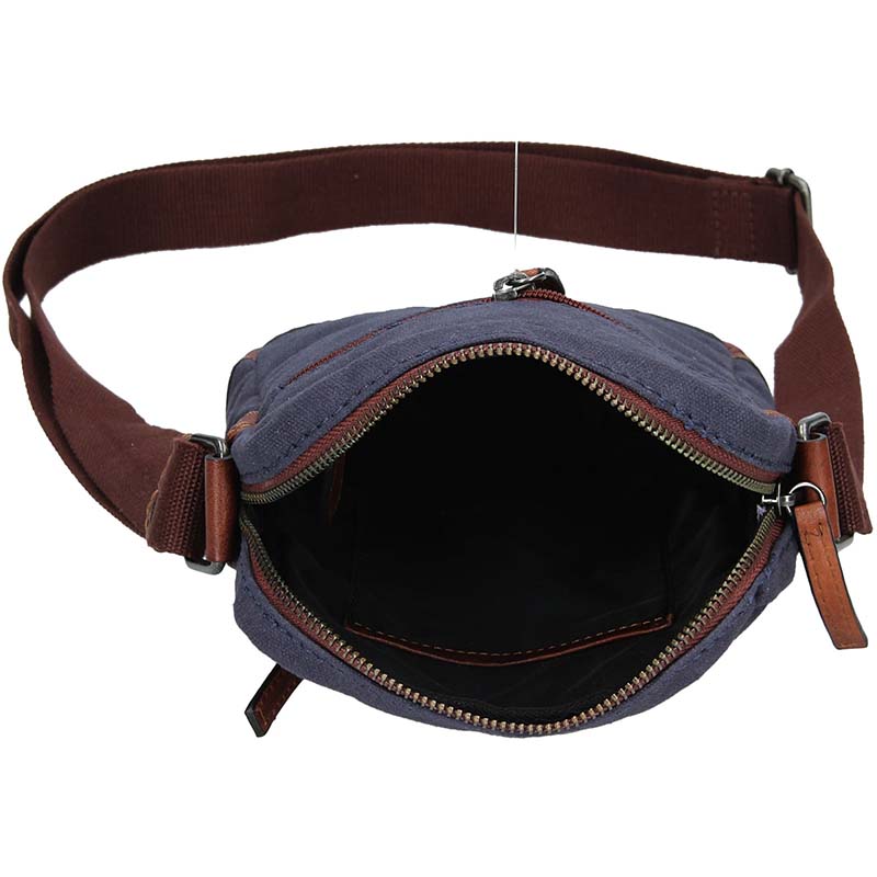 CROSS BODY dámská kombinovaná modrá a hnědá LA22409