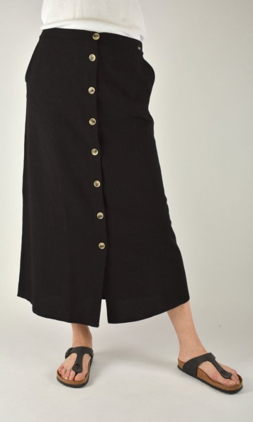 Letní propínací sukně HILA s kapsami - černá