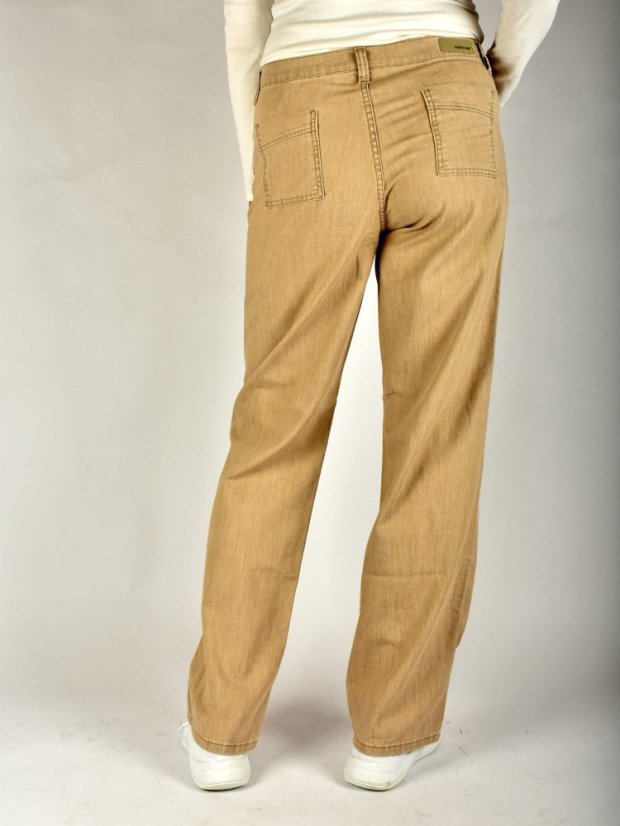 Široké lehké džíny DAYBREAK Madam  L34 - béžové