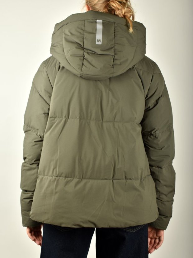 Krátká bunda s kapucí - khaki