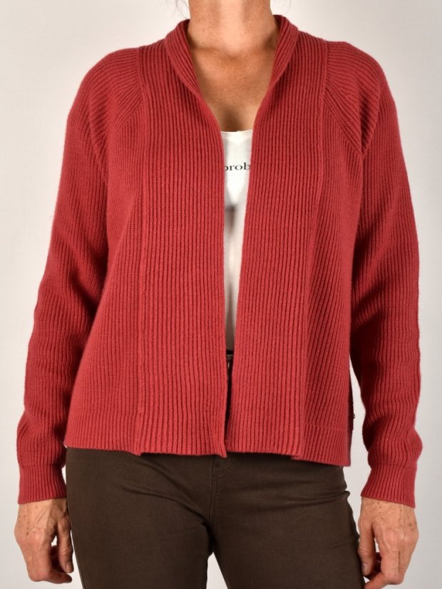 Krátký dámský kardigan PELIN Rosewood - Velikost: EU50