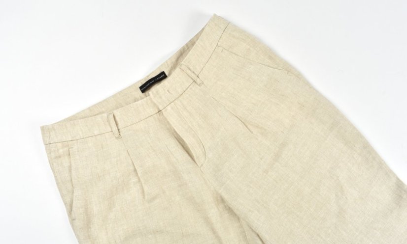 Široké dámské lněné kalhoty MIA 4275 Wide Leg L34 - Velikost: EU42