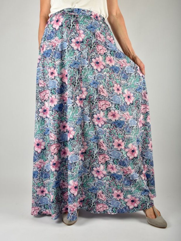 Letní maxi sukně ULRIKE - malované květy